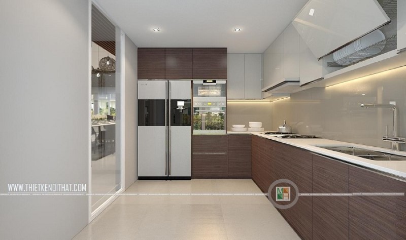  Tủ bếp gỗ công nghiệp
