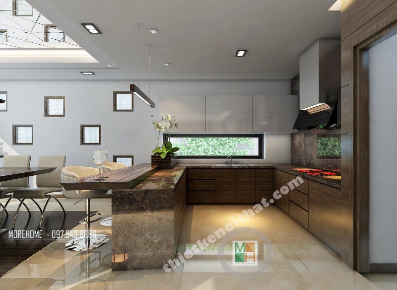  Tủ bếp gỗ công nghiệp