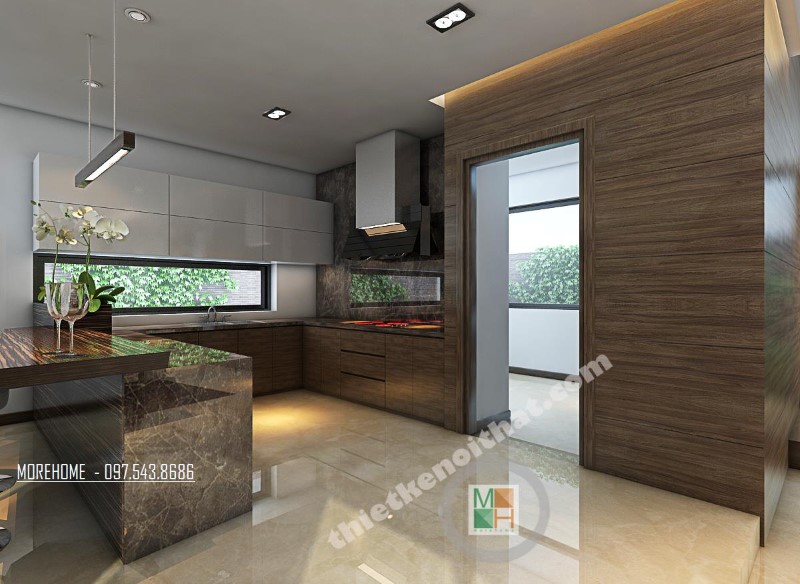  Tủ bếp gỗ công nghiệp