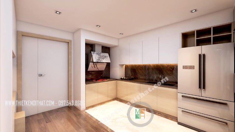  Tủ bếp gỗ công nghiệp