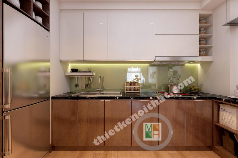  Tủ bếp gỗ công nghiệp